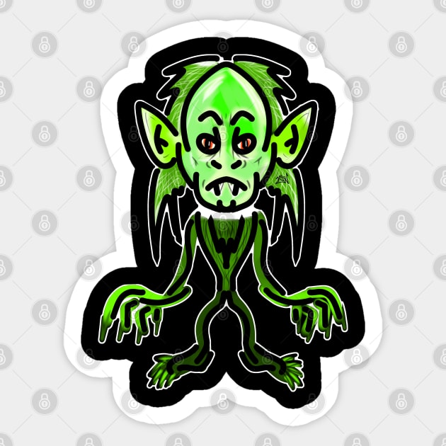 Green Ghoul Sticker by vincentjnewman